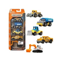 Matchbx Metal Beşli Araba Seti Mbx Constructıon Vıı İş Makineleri C1817-jbx40 Açık Bej