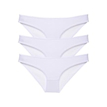 Hubrendy Tedarik 3 Adet Süper Eko Set Likralı Kadın Slip Külot Beyaz Çok Renkli