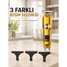 T Bıçaklı Erkek Tıraş Makinesi Usb Şarjlı Led Göstergeli Turbo Özellikli Saç Sakal Kesme Makinesi Diğer