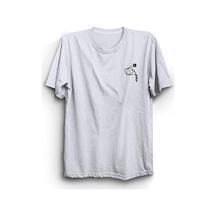 Cepte Uyuyan Kedi Cat Baskılı Tshirt Beyaz