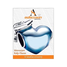 Mezuniyet Kalp Charm Gümüş