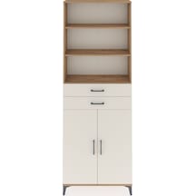 Arges Dolap 4 Raflı 2 Çekmeceli 2 Kapaklı 88x30x243 Çam-aytaşı Çam