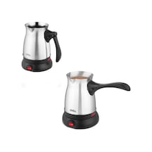 Çelik Elektrikli Cezve Türk Kahve Makinesi - 6fincan 500ml 360 Derece Kablosuz Kullanım 600w Scm-2992