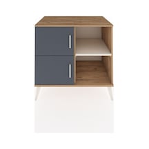 Kronos Şifonyer 2 Raflı 2 Kapaklı 88x59x80 Çam-antrasit/aytaşı Antrasit/aytaşı