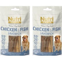 Nutri Canin Sandwich Tavuk Ve Balıklı Fileto Tahılsız Köpek Ödülü 80 G X 2 Adet