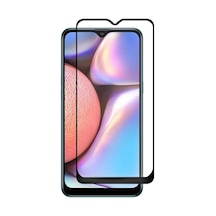 Samsung Galaxy Uyumlu A10s Tam Kaplayan Temperli Cam Ekran Koruyucu Siyah