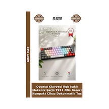 Oyuncu Klavyesi Rgb Işıklı Mekanik Şarjlı Tk11 Ofis Gereci Kompakt Cihaz Dokunmatik Tuş