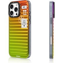 İphone 16 Pro Uyumlu Kılıf Renk Geçişli Youngkit The Secret Color Serisi Kapak Turuncu