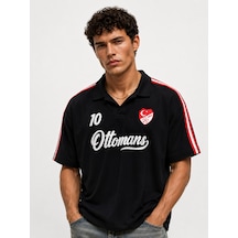 Respire Erkek Türkiye Retro Forma T-shirt Siyah