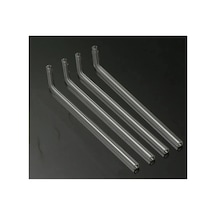 4 Adet Şeffaf Cam Pipet 4 Lü Eğimli Cam Pipet Şeffaf
