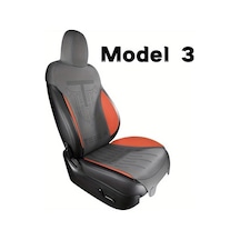 Honeybeeshop Tesla Model 3 Ön Koltuk Kılıfı Premium Nefes Alabilir Deri Dayanıklı Koruma Kolay Kurulum