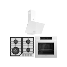 Ferre Flowart Nt Asimetrik Serisi 3'lü Beyaz  QBL62CB-NT026-D087 Ankastre Set