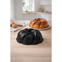 Mozaik Döküm Kek Kalıbı 26cm Siyah Siyah