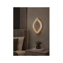 Yonca Model Tekli Eskitme 3 Renk Modu Kristal Taşlı Salon Mutfak Yatak Çocuk Odası Aplik Gümüş