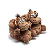 Twıgy Tw Monkey Unısex Kahve Hayvanlı Panduf 36/43 Kahve Rengi