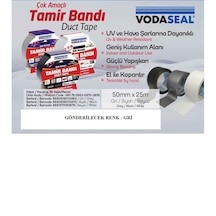 Nm Vodaseal Duct Tape Tamir Bandı 50 Mm X 25 Mt Gri