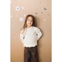 Defacto Kız Bebek Regular Fit Bisiklet Yaka Kazak F2445a525wner134 Ekru