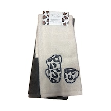 Faralya Leopar Desenli 2'li Mutfak Havlusu 30 X 50 Cm - 4 Adet Tarı