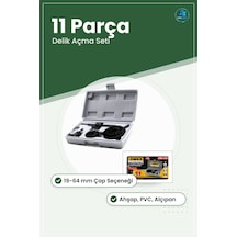 Buat Panç Seti 11 Parça İle 64 Mm Matkap Ucu Ahşap Pvc Alçıpan Sa