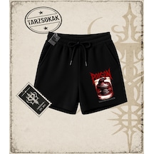 Tarzsokak Gotik & Grunge Streetwear Poıson Unisex Şort Siyah