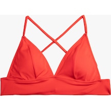 Koton Üçgen Bikini Üstü Kaplı Çapraz Askı Detaylı Kırmızı 3sak10070bm 3SAK10070BMRV1 Kırmızı