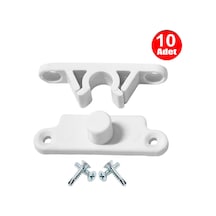 Pvc Kapı Pencere Sineklik Beyaz Plastik Çıt Çıt Kilit Menteşe Büyük Boy 5cm -10 Adet