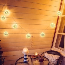 10&apos Lu Noel Led Disko Topu Işık Mini Ayna Topu Şerit Işık İç Dış Mekan Parti Bahçe Dekoru