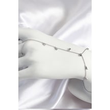 Pirinç Zirkon Taşlı Sallantılı Model Gümüş Renk Kadın Şahmeran Çok Renkli 67308237