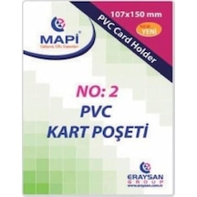 Mapi Pvc Dikey Kart Poşeti No:2 107x150 Mm 100 Lü 1 Paket 100 Adet