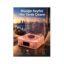 Retro Kristal Netliğinde Ses Gece Işıklı Retro Bluetooth Hoparlör Yeni Nesil Çok Renkli