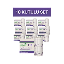 Fix Elastik Sabitleme Bandı 10cm X 10m, 10 Kutulu Set. Elastik Non-woven Medikal Flaster