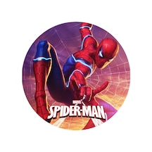Spiderman Yuvarlak Pasta Yenilebilir Resim Baskı 20 Cm