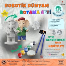Codlaı Kids Robotik Dünyam 3d Boyama Seti - Çocuklar İçin Eğitici Yaratıcı Oyuncak Boyama Kiti - Müzisyen Fil