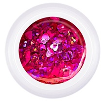 Nail Art Tasarım Jel Galaxy Hearts 5 Gr Pembe Işıltılı Nail Art Jeli Kırmızı