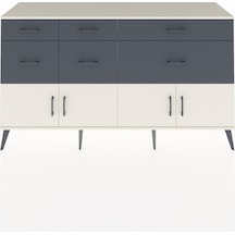 Hyperion Konsol Tek Raflı 6 Çekmeceli 4 Kapaklı 176x44x99 Aytaşı- Aytaşı-aytaşı/antrasit