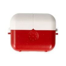 Airpods 3 3.nesil Basmalı Kılıf - Kırmızı-beyaz