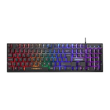 Klavye Oyuncu Gaming Rgb Rainbow Membrane Everest Kb-24 Siyah