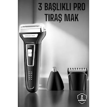 Mey İthalat 3 Başlıklı Kulak Ve Burun Tıraş Makinesi Erkeklere Özel