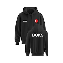 Boks Baskılı 3 İp Kapşonlu Sweatshirt Boks Hoodie