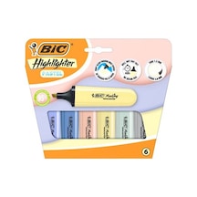 Bic Marking Highlighter 6'lı Pastel Fosforlu Kalem Set / 303098 Diğer