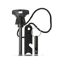 Ateş Başlatıcı Çakmak Kiti Düdük Magnezyum Çubuk Çakmakt