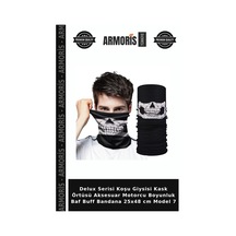 Armoris Delux Serisi Koşu Giysisi Kask Örtüsü Aksesuar Motorcu Boyunluk Baf Buff Bandana 25x48 Cm Model 7 Çok Renkli
