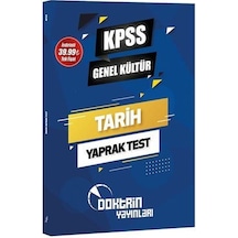 2022 KPSS Tarih Yaprak Test / Cavit Ardıç