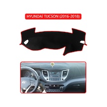 Hyundai Tucson 2016-2018torpido Koruma Halısı Kırmızı Kenar