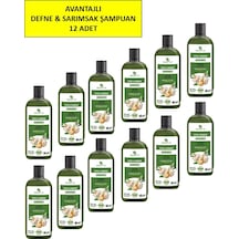 Defne Ve Sarımsaklı Şampuan, Saç Dökülmesine Karşı Yardımcı 485 Ml 12 Paket Tüm Saç Tipleri