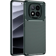Newface Xiaomi Redmi Note 14 Pro Plus Kılıf Auto Focus Karbon Kapak - Koyu Yeşil
