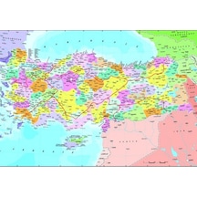 Puzmooyuncak Anatolian 260 Parça Puzzle Türkiye Siyasi Haritası