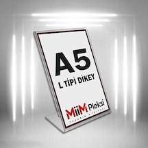 Miimglass L Tipi A5 Pleksi Föylük Broşürlük-dikey A5 Föylük-20 Li Paket Genel