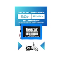 Stmax Smart 3000 Batarya Standart Kapasite Lifepo4 72v 18ah Elektrikli Motosiklet Bataryası