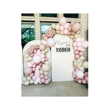 Makaron Pembe Pink Blush Beyaz Ve Deniz Kumu Balon Zinciri 100 Adet Mix